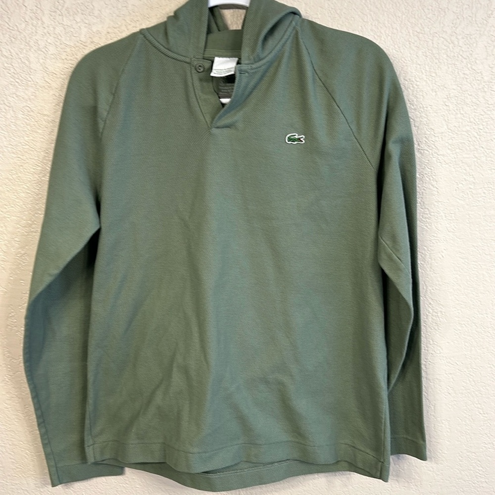 Lacoste Croc Men’s Hooded Thermal Top hooded long sleeve winter size 5